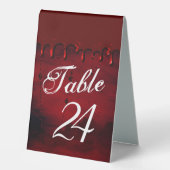 Plaque De Table Gothique Luxe | Lèchement sanguin rouge et noir (Recto)