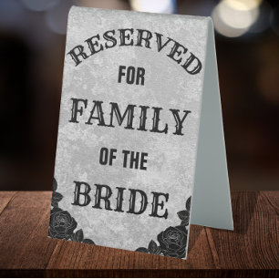 Plaque De Table Gothique, Vintage ou Halloween Mariage Réservé