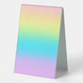 Plaque De Table Gradient de Gorgeous Pastel (Verso)