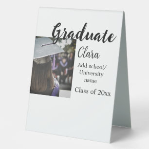 Plaque De Table Graduation ajouter nom classe de 20xx félicitation