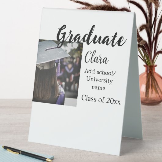 Plaque De Table Graduation ajouter nom classe de 20xx félicitation (En SItu (Tableau))