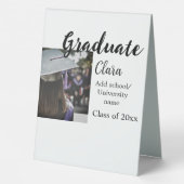 Plaque De Table Graduation ajouter nom classe de 20xx félicitation (Verso)