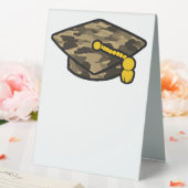 Plaque De Table Graduation Cap Khaki Camo (In SItu (Mariage))