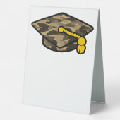 Plaque De Table Graduation Cap Khaki Camo (Verso)