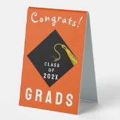Plaque De Table Graduation Congrats Décor (Recto)