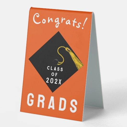 Plaque De Table Graduation Congrats Décor (Recto)