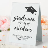Plaque De Table Graduation Fête Paroles De Sagesse Conseil Invité (In SItu (Mariage))
