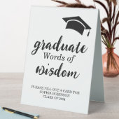Plaque De Table Graduation Fête Paroles De Sagesse Conseil Invité (En SItu (Tableau))