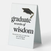 Plaque De Table Graduation Fête Paroles De Sagesse Conseil Invité (Recto)
