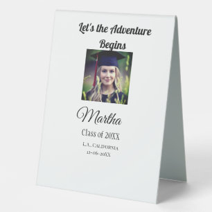 Plaque De Table Graduation fgrats ajouter nom photo ville date cla