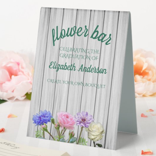 Plaque De Table Graduation Garden Party Flower Bar (In SItu (Mariage))