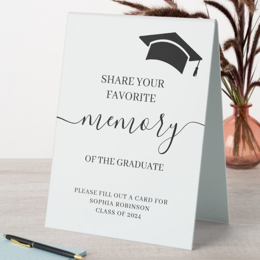 Plaque De Table Graduation Party Favori Mémoire Conseil invité (En SItu (Tableau))