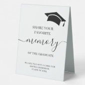Plaque De Table Graduation Party Favori Mémoire Conseil invité (Verso)
