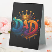 Plaque De Table Graffiti King Papa Couronne couronné d'amour et de (In SItu (Mariage))