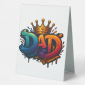 Plaque De Table Graffiti King Papa Couronne couronné d'amour et de (Verso)