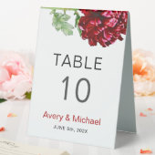 Plaque De Table Grand Chrysanthème rouge (In SItu (Mariage))