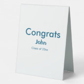 Plaque De Table grand garçon ajouter nom félicitations date année  (Verso)