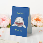Plaque De Table Grand requin blanc moyen dessin animé (In SItu (Mariage))