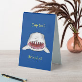 Plaque De Table Grand requin blanc moyen dessin animé (En SItu (Tableau))