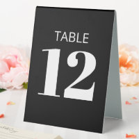 Gras Noir Noir Moderne Réception Numéro de table