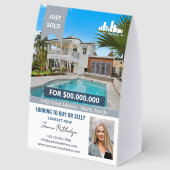 Plaque De Table Gray Real Estate Just Sold Property Your Logo (Recto)