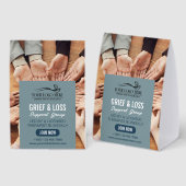 Plaque De Table Grayish Blue Therapy Counseling Your Logo Here (Recto/verso)