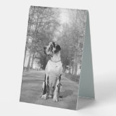 Plaque De Table Great Dane Kennel QR Code Signal promotionnel (Verso)