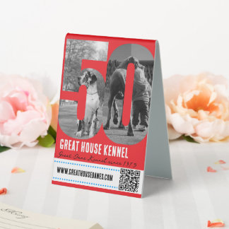 Plaque De Table Great Dane Kennel QR Code Signal promotionnel