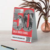 Plaque De Table Great Dane Kennel QR Code Signal promotionnel (En SItu (Tableau))