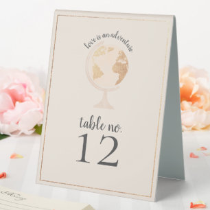 Plaque De Table Greatest Adventure World Globe Map Travel Wedding