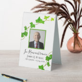 Plaque De Table Green English Ivy Vine Célébration de la vie funér (En SItu (Tableau))