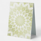 Plaque De Table Green Lace Mandala Wedding (Verso)