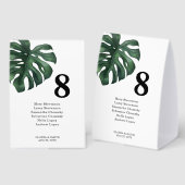 Plaque De Table Green Monstera Leaf  Wedding (Recto/verso)