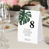 Plaque De Table Green Monstera Leaf  Wedding