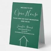 Plaque De Table Green Open House Custom Real Estate Company (Verso)
