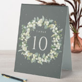 Plaque De Table Green Snowberry+Eucalyptus Mariage Numéro de table (En SItu (Tableau))