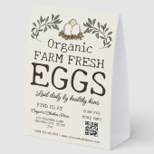 Plaque De Table Greenery Nest Illustration Farm Fresh Eggs (Arrière)