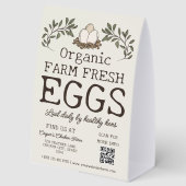 Plaque De Table Greenery Nest Illustration Farm Fresh Eggs (Recto)