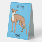 Plaque De Table Greyhound dog (Verso)