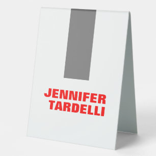 Plaque De Table Gris rouge gras minimaliste moderne professionnel