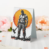 Plaque De Table guerrier barbare médiéval imaginaire hummer force (In SItu (Mariage))