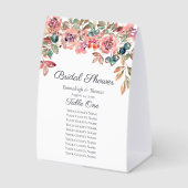 Plaque De Table Guest Table Seating Peach Teal Florals (Recto)