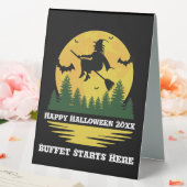 Plaque De Table Halloween Caution Sorcière Traversée Flying Brooms (In SItu (Mariage))