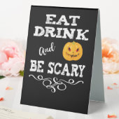 Plaque De Table Halloween fête manger Boire et être effrayant visa (In SItu (Mariage))