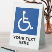 Plaque De Table Handicap accès fauteuil roulant (En SItu (Tableau))