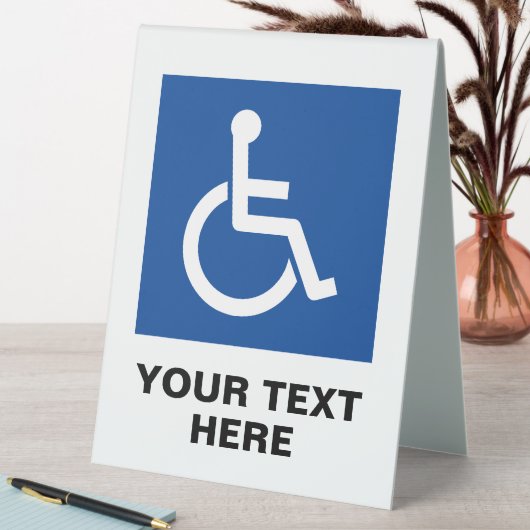 Plaque De Table Handicap accès fauteuil roulant (En SItu (Tableau))
