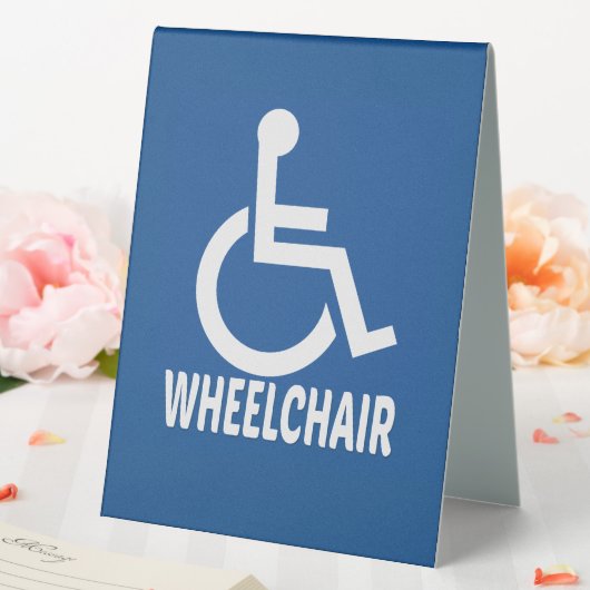 Plaque De Table Handicap Fauteuil roulant (In SItu (Mariage))