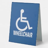 Plaque De Table Handicap Fauteuil roulant (Verso)