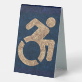Plaque De Table Handicap Texté (Verso)