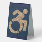 Plaque De Table Handicap Texté (Recto)